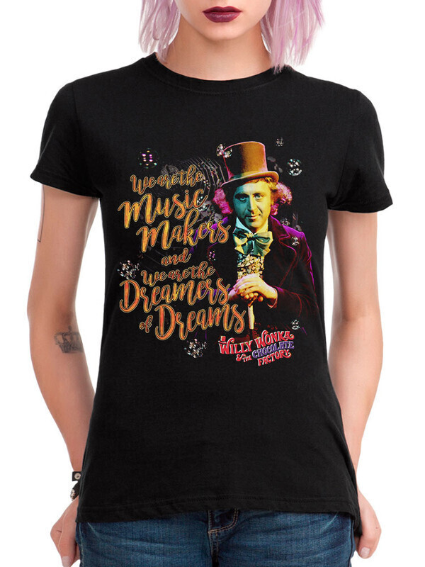 

Футболка женская Dream Shirts Вилли Вонка Женская 50008231 черная S, Вилли Вонка Женская 50008231