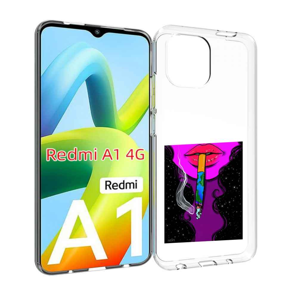 

Чехол MyPads девушка курит землю женский для Xiaomi Redmi A1, Прозрачный, Tocco