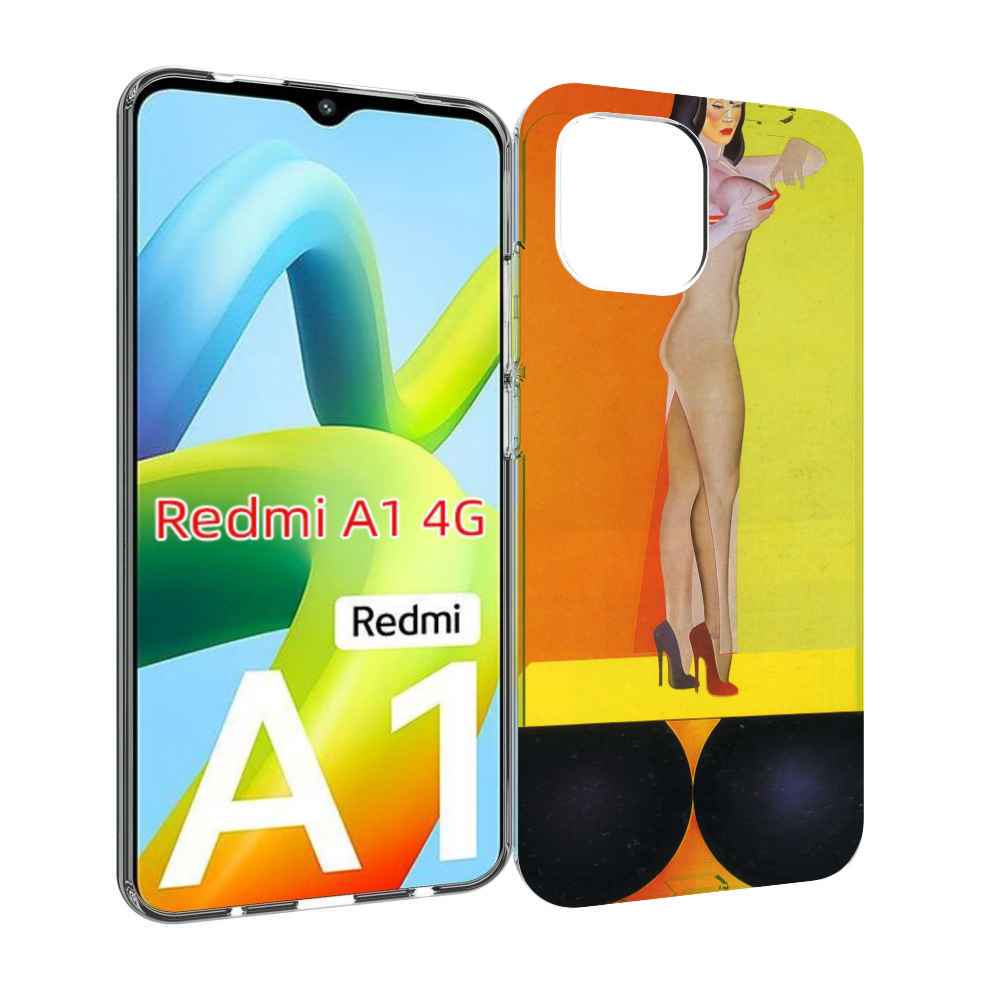

Чехол MyPads девушка на шарах женский для Xiaomi Redmi A1, Прозрачный, Tocco