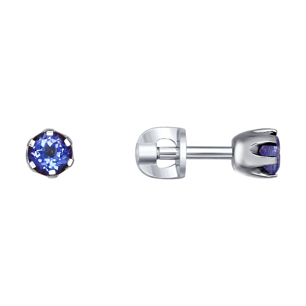 

Серьги женские из золота SOKOLOV 6024098, танзанит, 6024098
