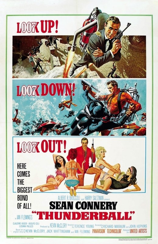 

Постер к фильму "Джеймс Бонд 04 - Шаровая молния" (Thunderball) Оригинальный 68,6x104,1 см