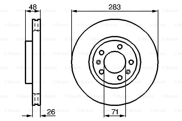 

Тормозной диск BOSCH 0986478125