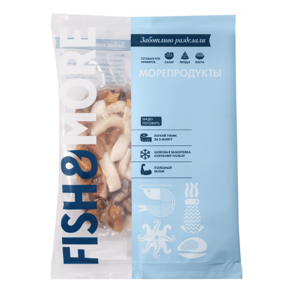 

Морской коктейль Fish & Morе замороженный, в вакууме, 500 г