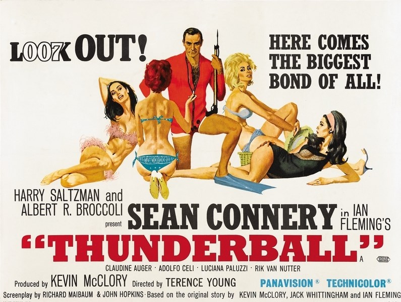 

Постер к фильму "Джеймс Бонд 04 - Шаровая молния" (Thunderball) Оригинальный 101,6x76,2 см