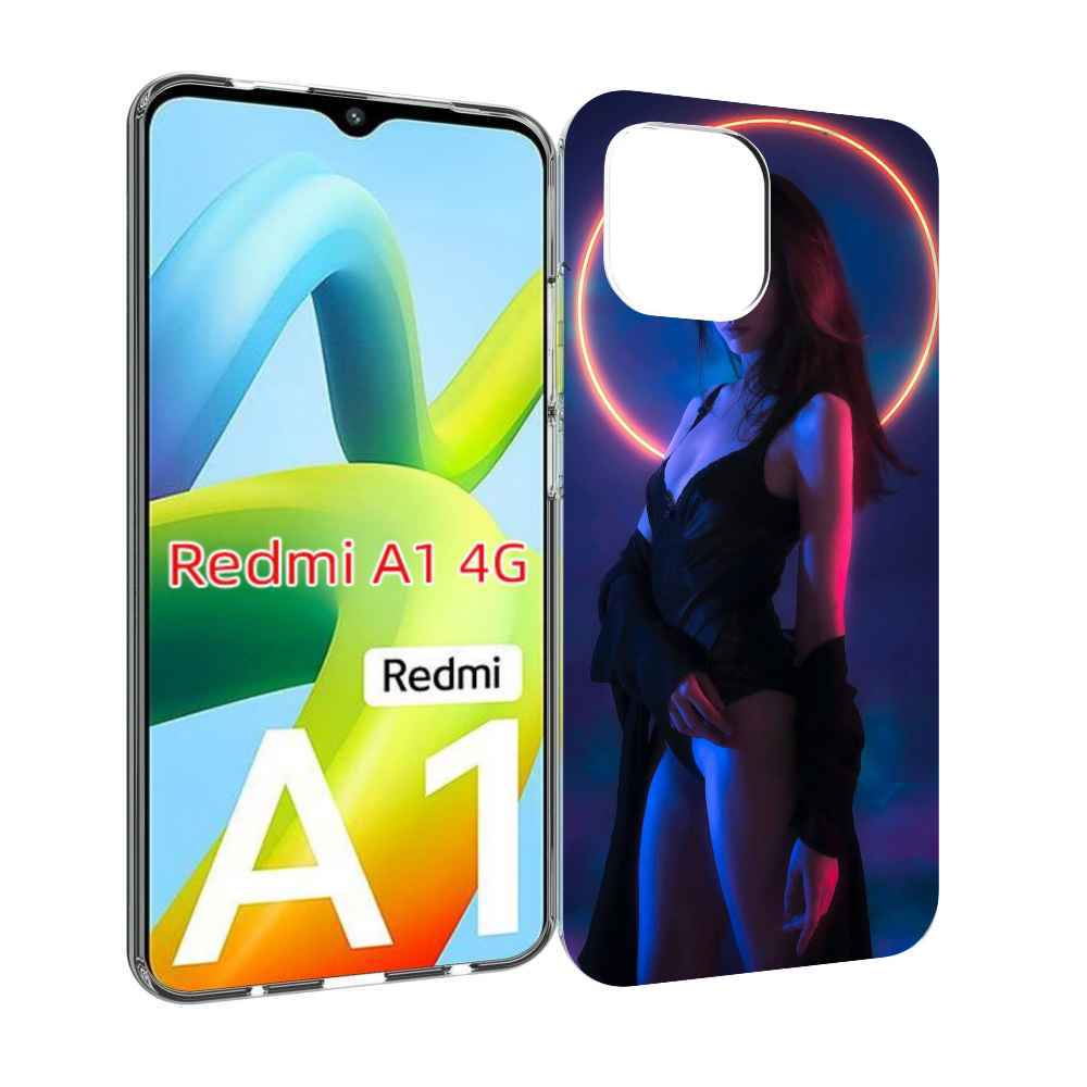

Чехол MyPads девушка с неоновым кругом женский для Xiaomi Redmi A1, Прозрачный, Tocco