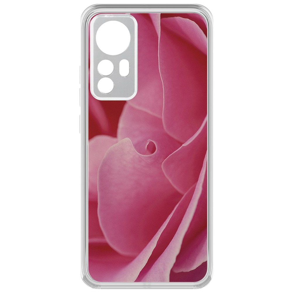 

Чехол-накладка Krutoff Clear Case Лепестки для Xiaomi 12, Прозрачный