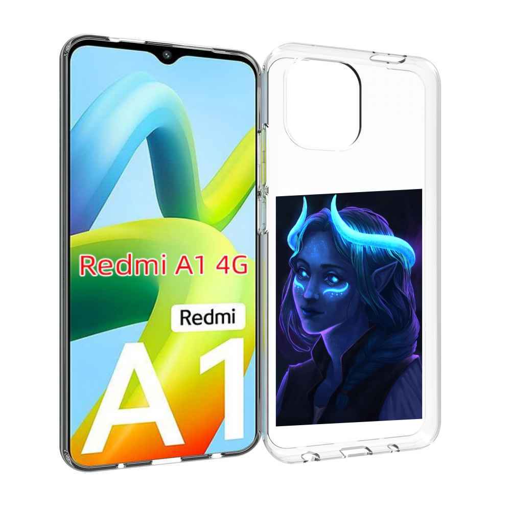 

Чехол MyPads девушка синяя ледяная женский для Xiaomi Redmi A1, Прозрачный, Tocco