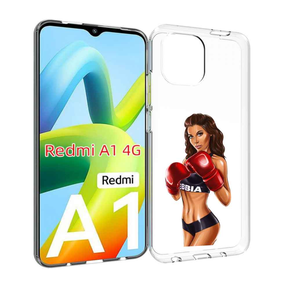 

Чехол MyPads девушка-в-боксерских-перчатках женский для Xiaomi Redmi A1, Прозрачный, Tocco
