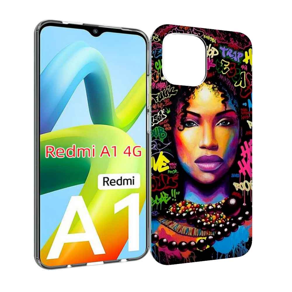 Чехол MyPads девушка-в-граффити женский для Xiaomi Redmi A1