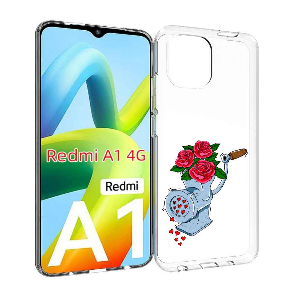 

Чехол MyPads Цветочные сердца для Xiaomi Redmi A1, Прозрачный, Tocco