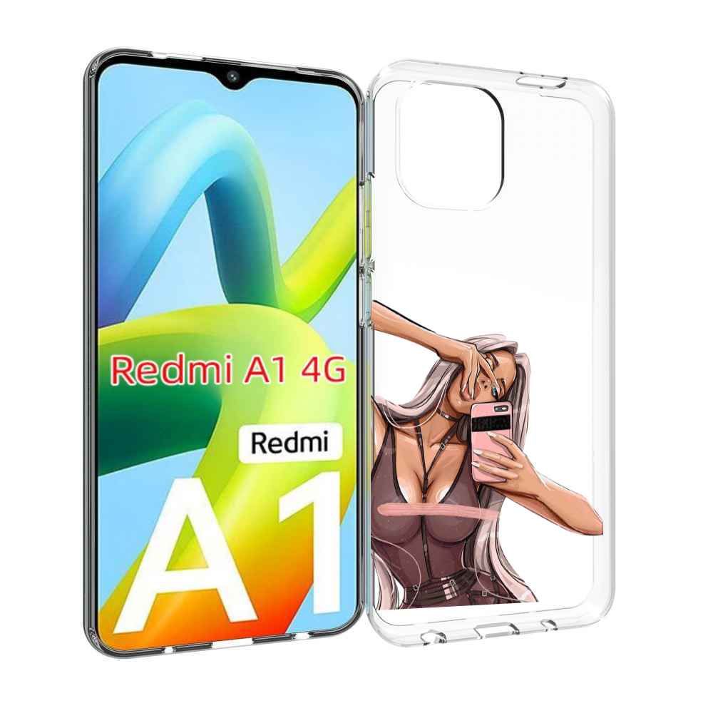 

Чехол MyPads девушка-в-прозрачной-одежде для Xiaomi Redmi A1, Прозрачный, Tocco