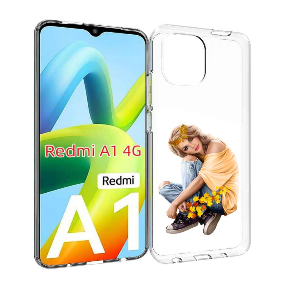

Чехол MyPads девушка-в-цветочками женский для Xiaomi Redmi A1, Прозрачный, Tocco