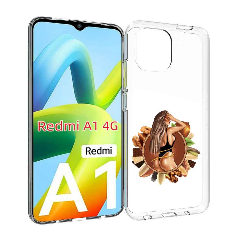 Чехол MyPads девушка-в-черном-купальнике женский для Xiaomi Redmi A1
