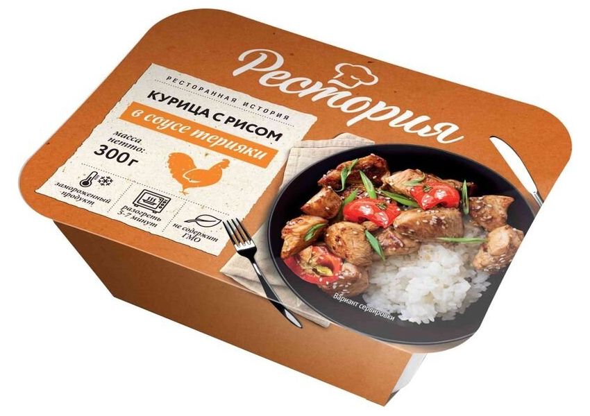 

Курица Пятерочка Кафе терияки с рисом и овощами 250 г