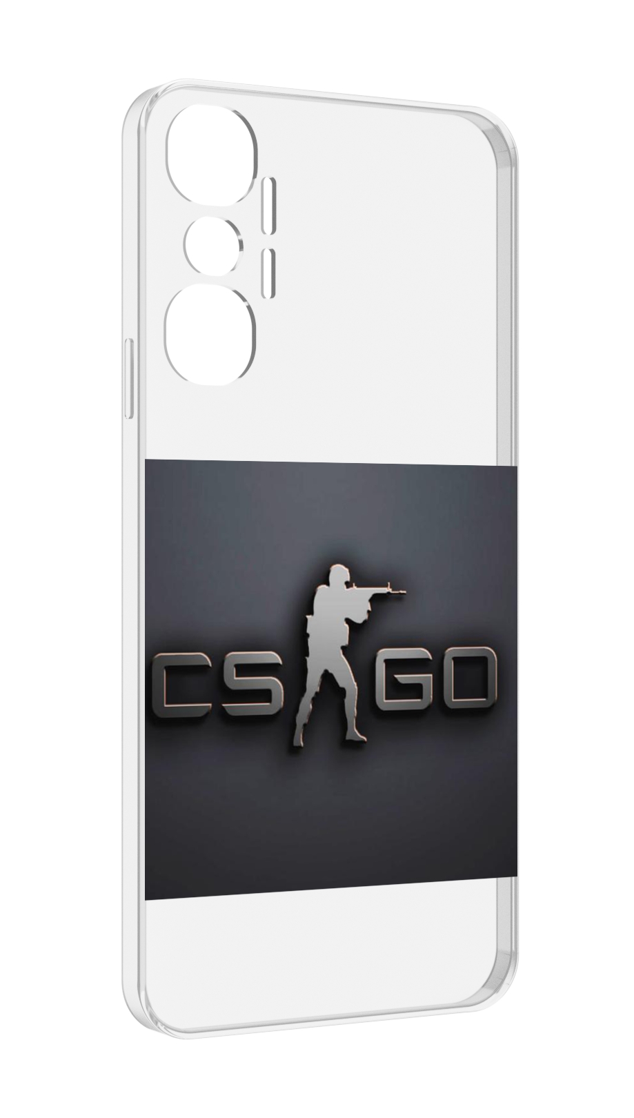 

Чехол MyPads CS go логотип мужской для Infinix Hot 20 4G, Прозрачный, Tocco