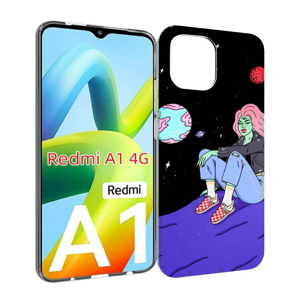 

Чехол MyPads девушка-на-луне-мультик для Xiaomi Redmi A1, Прозрачный, Tocco