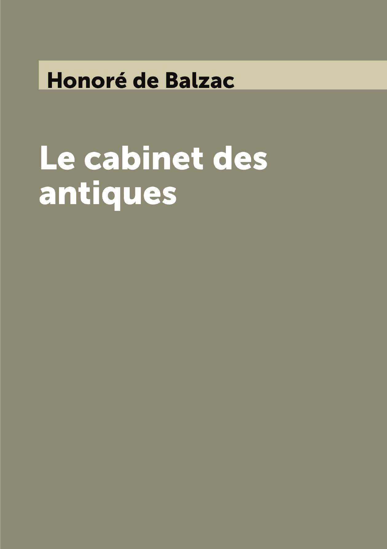 

Le cabinet des antiques
