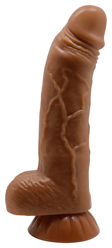 Коричневый реалистичный фаллоимитатор Beautiful - 20 см.