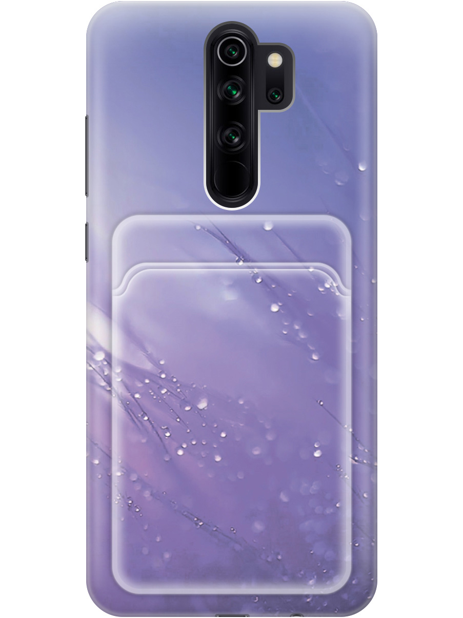 

Силиконовый чехол на Xiaomi Redmi Note 8 Pro с рисунком "Капли на синей траве", Белый;синий, 20012073
