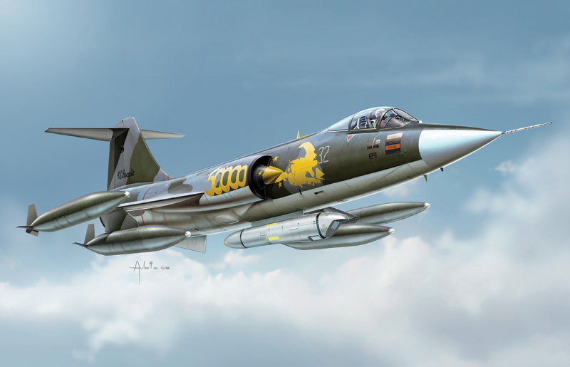 фото Сборная модель italeri 1/72 самолет f-104 g “recce” 1296