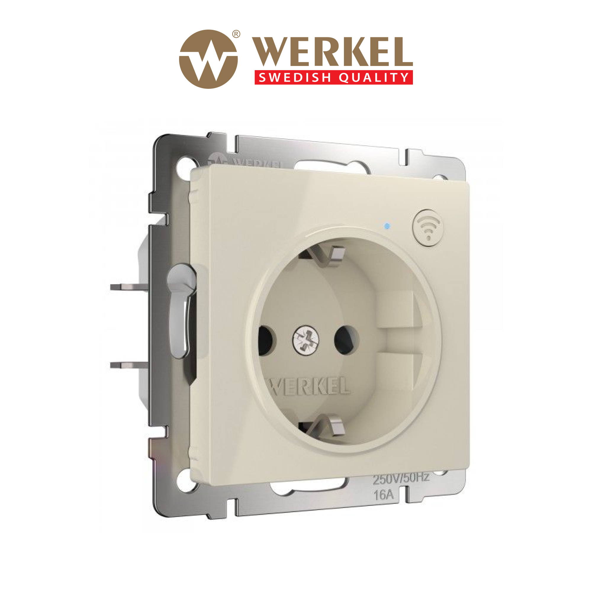 Умная встраиваемая розетка с заземлением Werkel W1171603 слоновая кость Minimir Home 7030₽