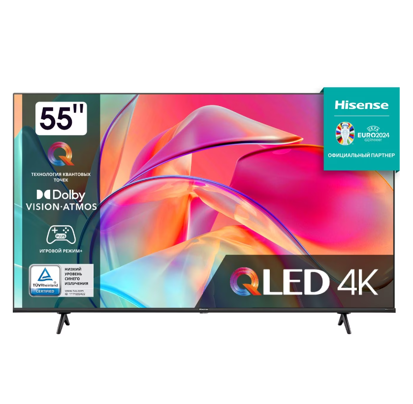 

Телевизор HISENSE 55E7KQ, 55"(140 см), UHD 4K, Черный, 55E7KQ