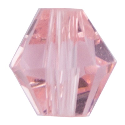 

Бусины Zlatka 6х6 мм, 22 шт, на нити, стекло, №05, розовый