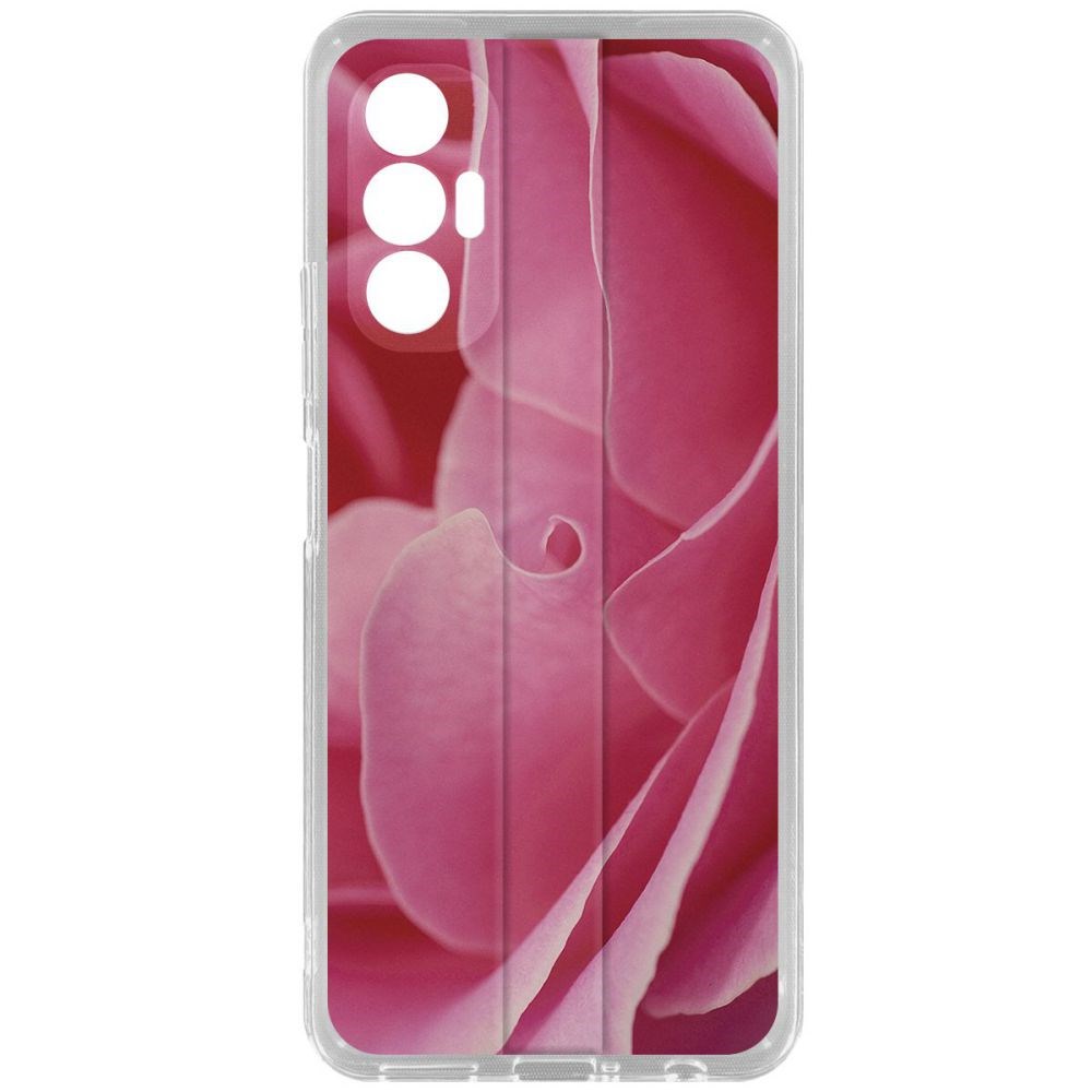 

Чехол-накладка Krutoff Clear Case Лепестки для TECNO Pova 3, Прозрачный