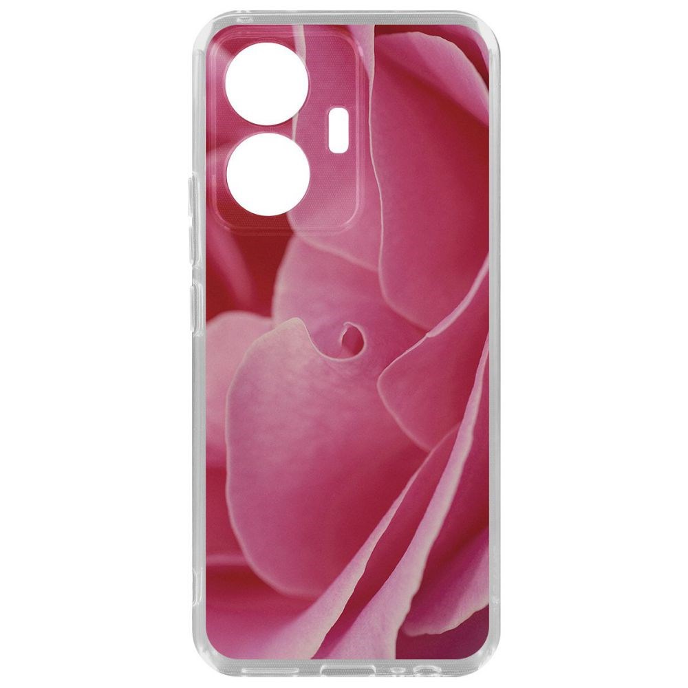 

Чехол-накладка Krutoff Clear Case Лепестки для Vivo T1, Прозрачный