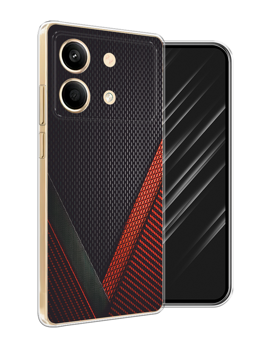 

Чехол Awog на Poco X6 Neo "Красный карбон", Черный;красный, 321950-1