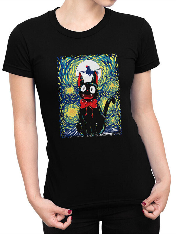 

Футболка женская Dream Shirts Ведьмина служба доставки - Студия Гибли черная XS, Ведьмина служба доставки - Студия Гибли