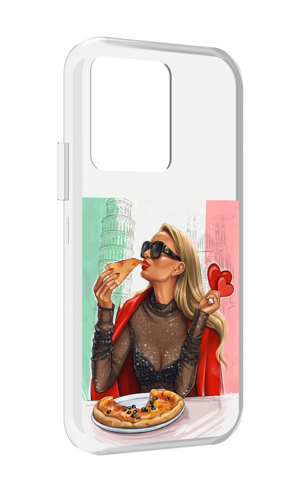 

Чехол MyPads любительница-пиццы женский для Vivo iQOO 10, Прозрачный, Tocco