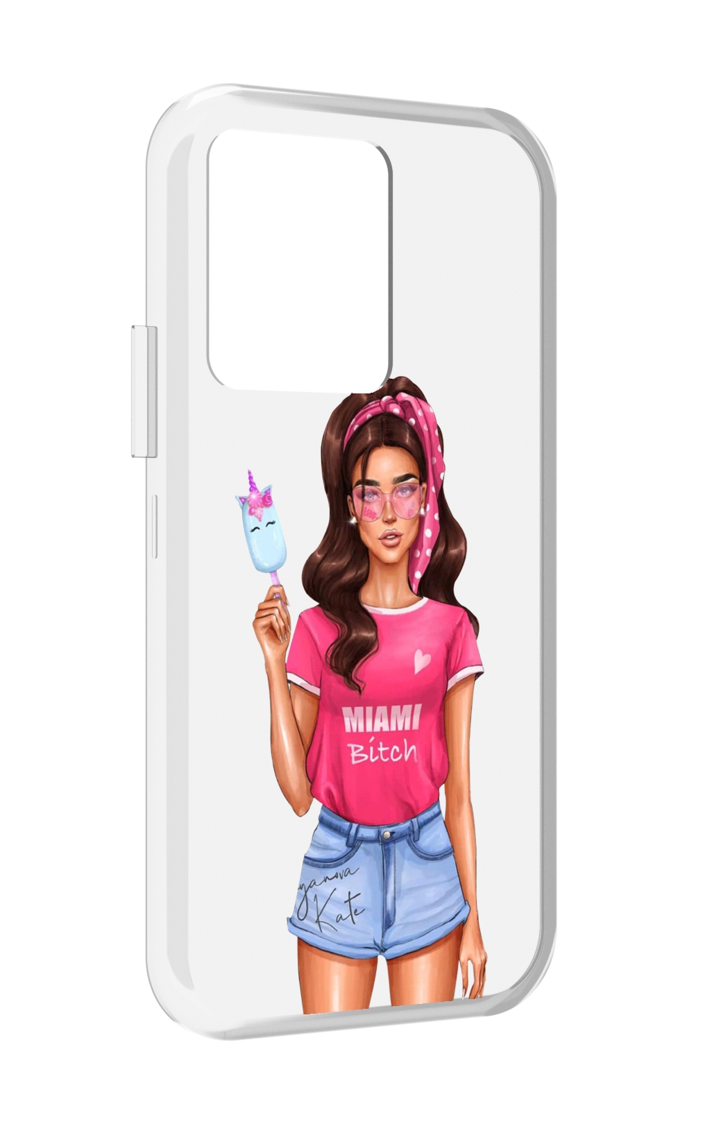 

Чехол MyPads майами-битч женский для Vivo iQOO 10, Прозрачный, Tocco