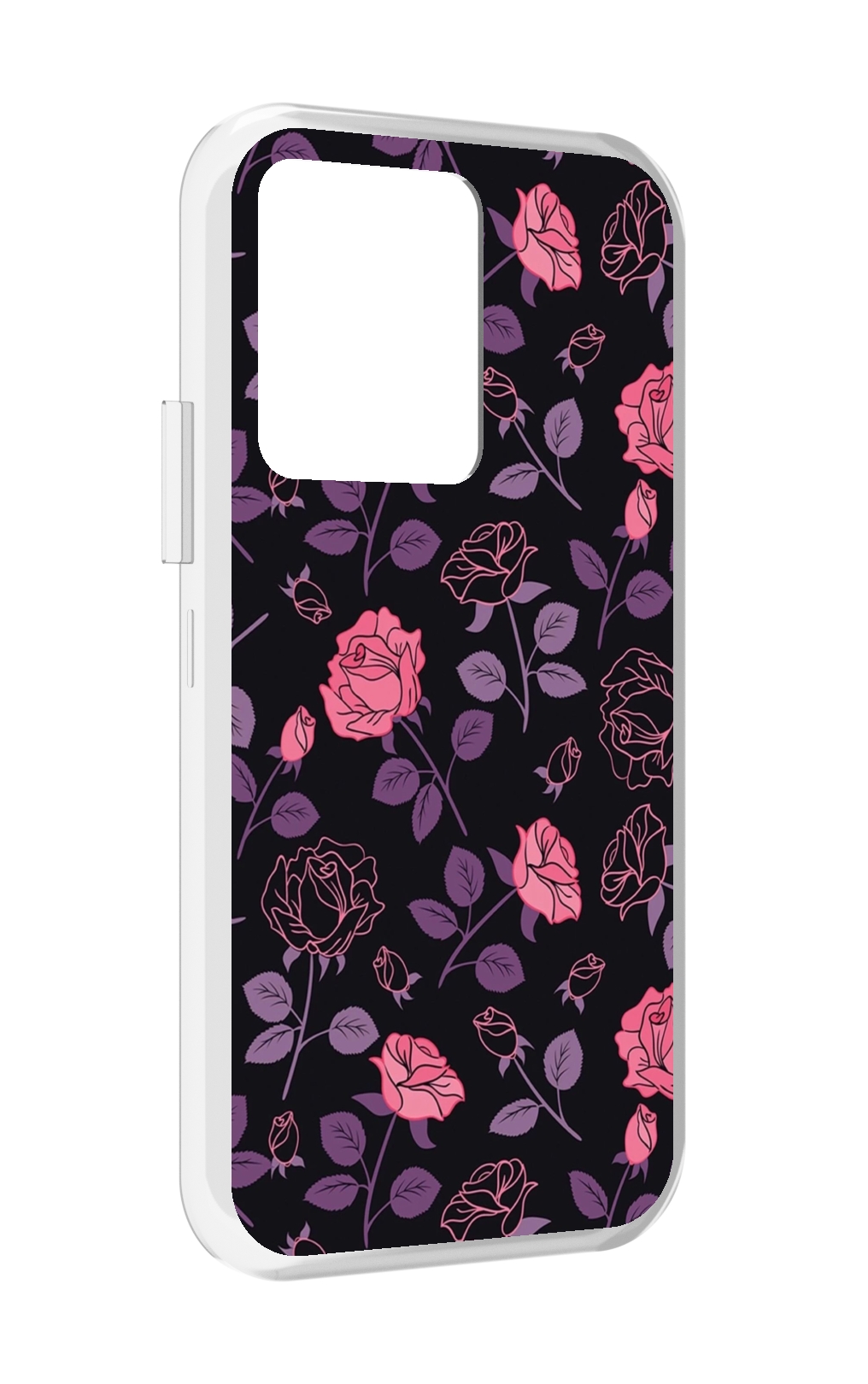 

Чехол MyPads маленькие розочки на черном фоне женский для Vivo iQOO 10, Прозрачный, Tocco