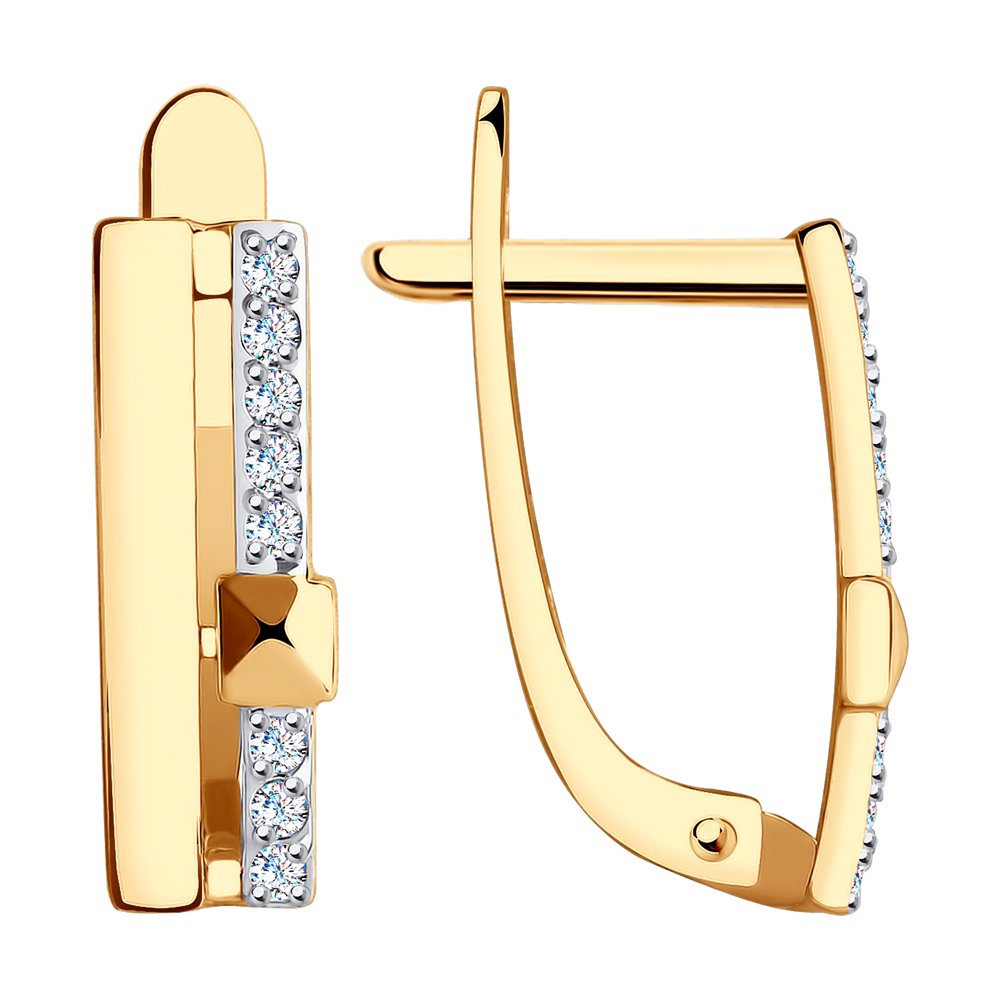 

Серьги женские из золота SOKOLOV 029224, фианит, 029224