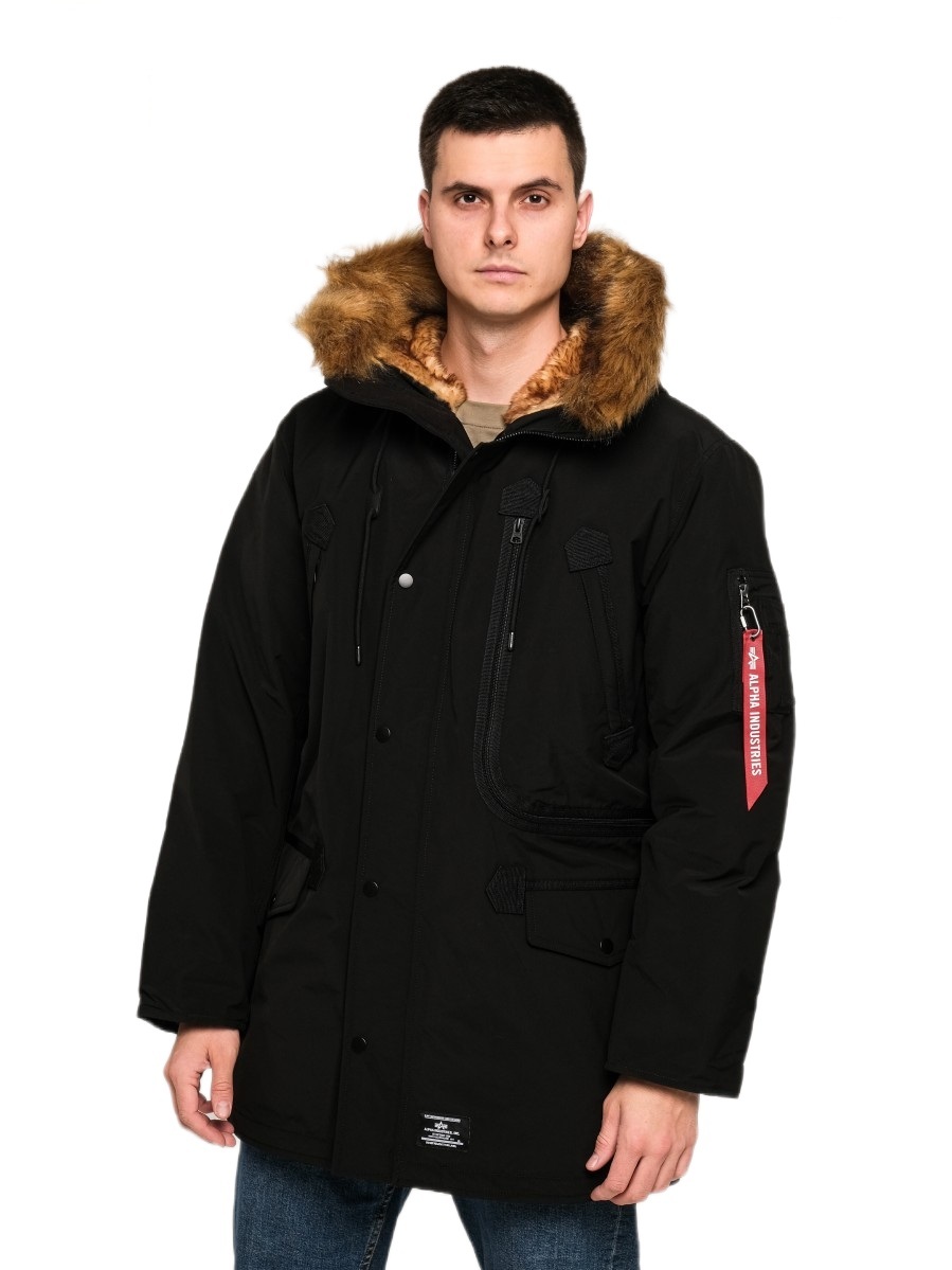 

Парка мужская Alpha Industries Alpine Parka N-3B черная M, Черный, Alpine Parka N-3B