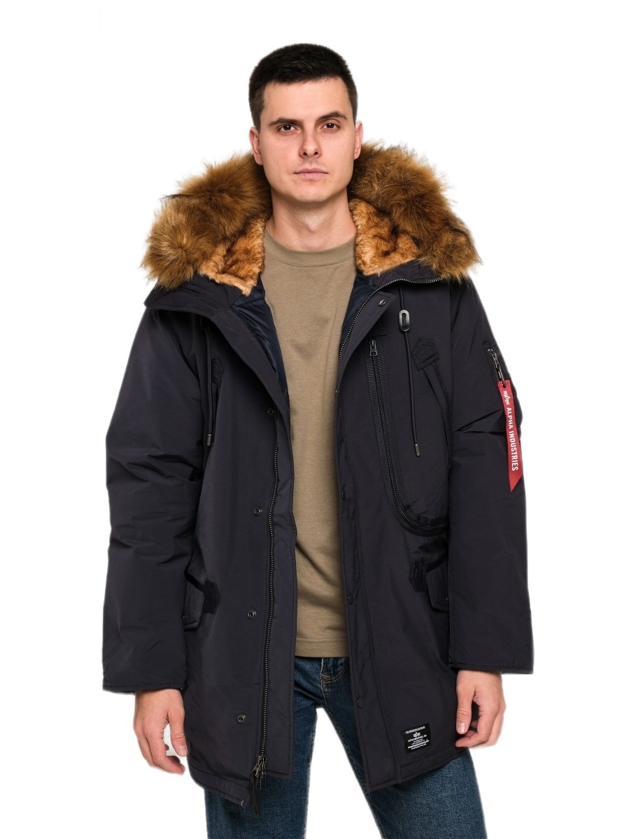 Парка мужская Alpha Industries Alpine Parka N-3B синяя L Китай синий