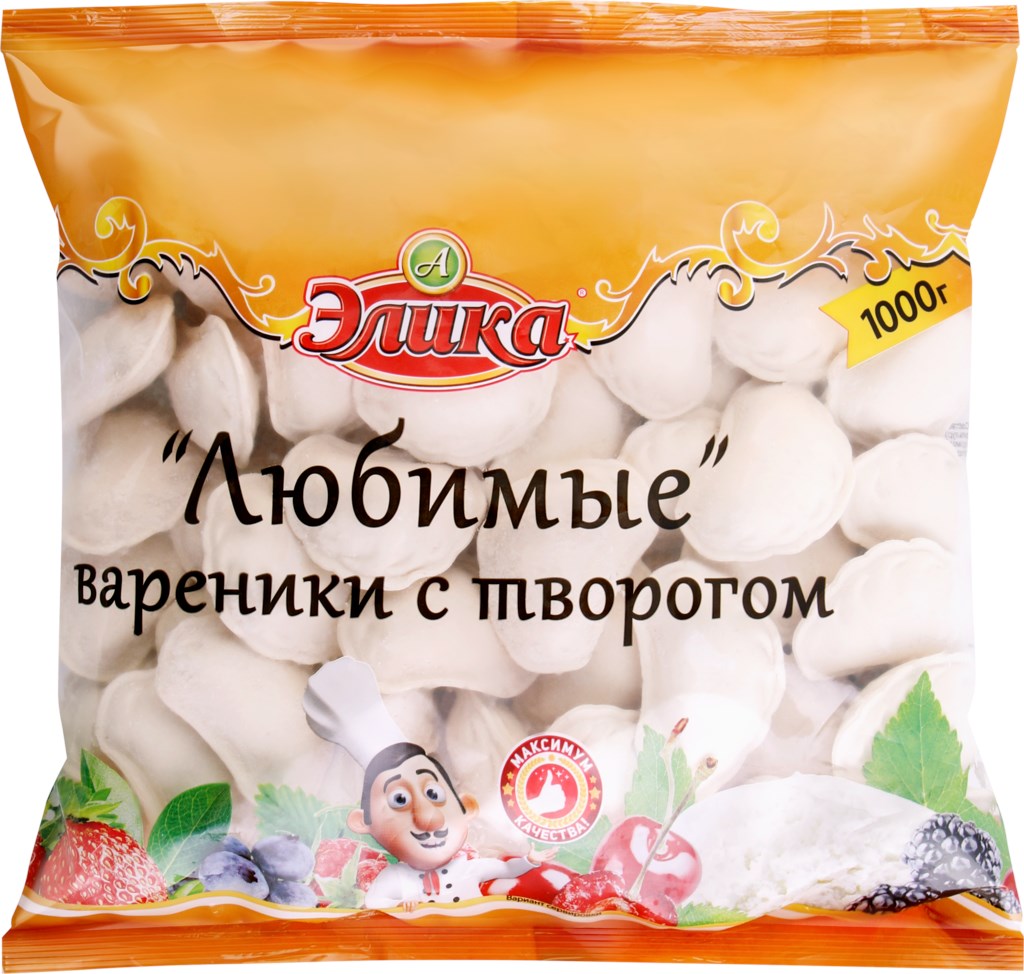 Вареники Элика Любимые с творогом 87₽