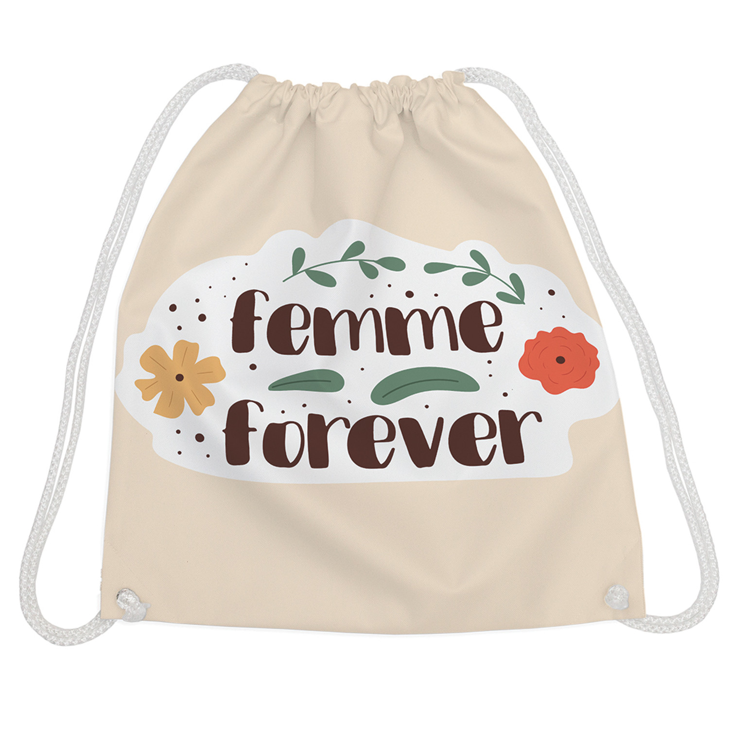 

Мешок для обуви унисекс JoyArty Femme forever бежевый, 40x38х1 см, Femme forever
