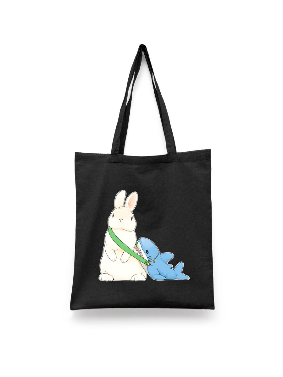 

Шоппер унисекс Каждому Своё Кролик/Заяц/Rabbit JJRB25, черный, Кролик/Заяц/Rabbit JJRB25