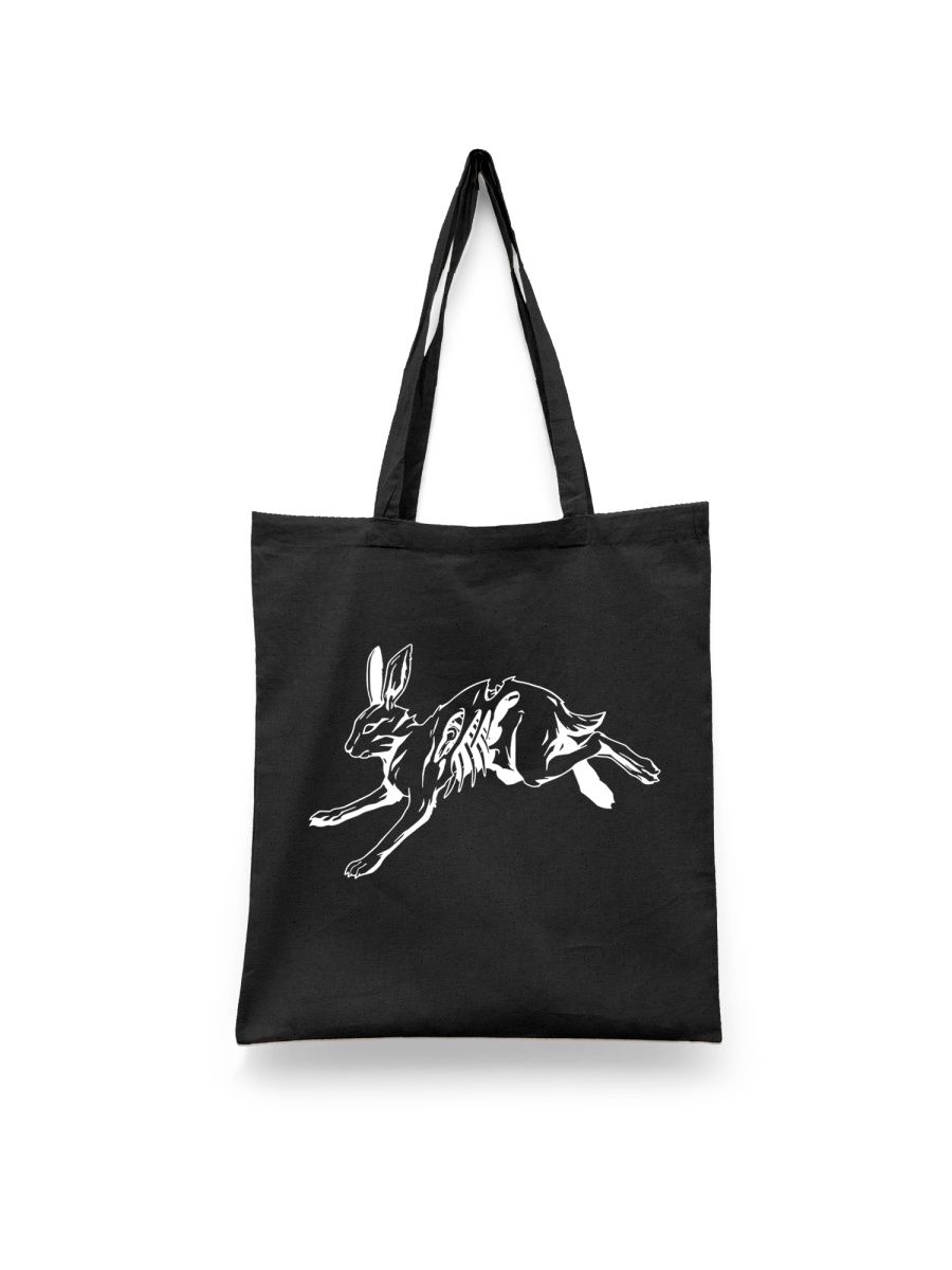 

Шоппер унисекс Каждому Своё Кролик/Заяц/Rabbit JJRB16, черный, Кролик/Заяц/Rabbit JJRB16