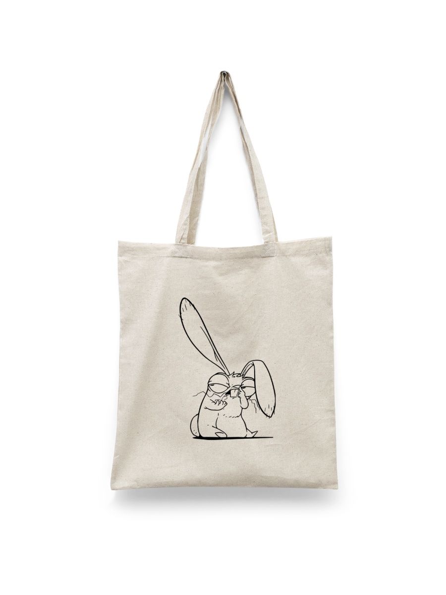

Шоппер унисекс Каждому Своё Кролик/Заяц/Rabbit JJRB18, белый, Кролик/Заяц/Rabbit JJRB18