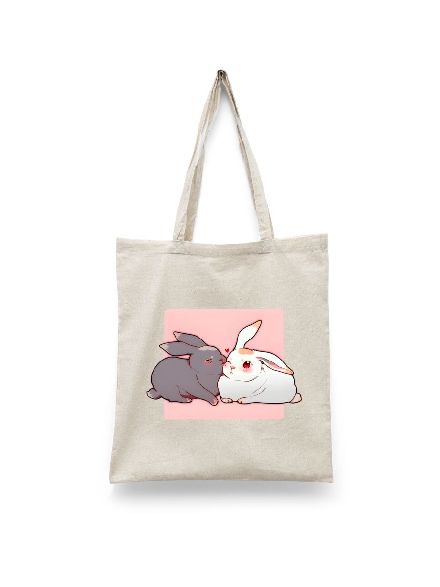 

Шоппер унисекс Каждому Своё Кролик/Заяц/Rabbit JJRB20, белый, Кролик/Заяц/Rabbit JJRB20