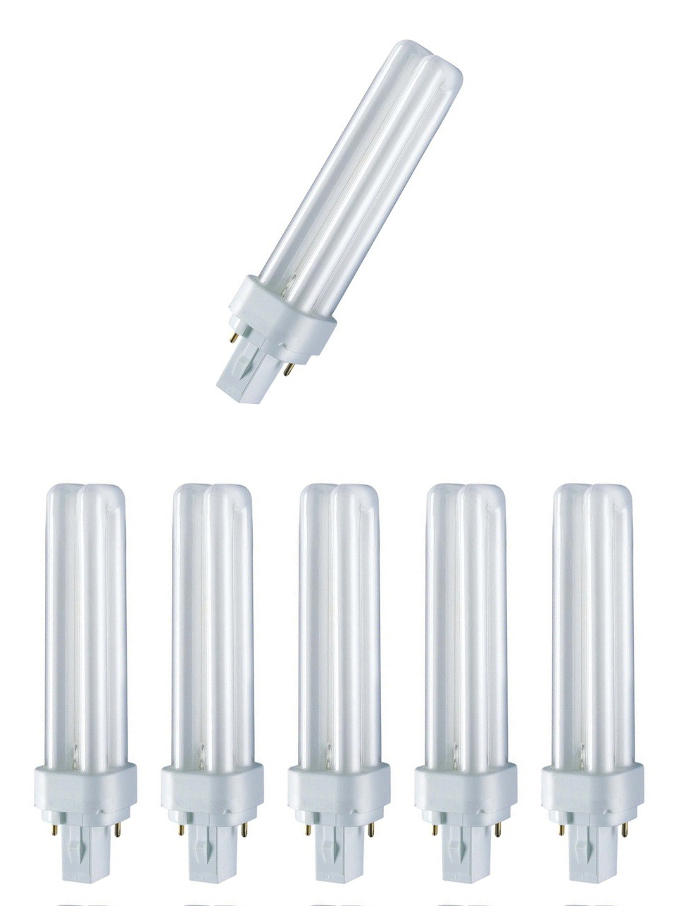 

Лампа люминесцентная Osram DULUX D 26W/21-840 G24d-3 холодный белый 4000К 1800lm 5шт, DULUX D 26W/21-840 G24d-3 4000К 1800lm