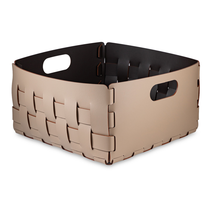 

Корзина ADJ Bottega 35x35х20 см, кожа натуральная, капучино