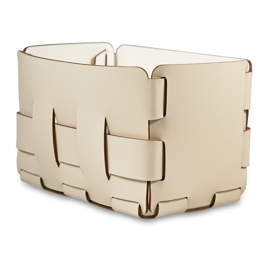 

Корзина ADJ Mini Bottega 12x19х13 см, кожа натуральная, панна котта