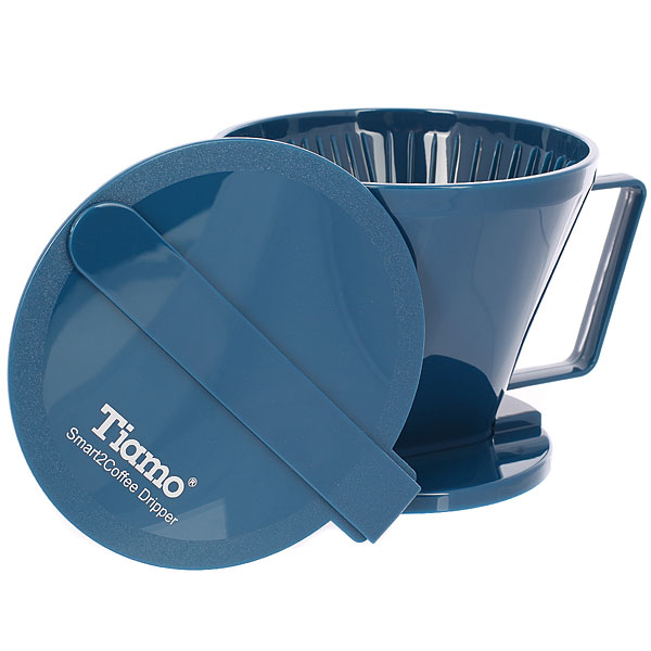 фото Воронка иммерсионная tiamo smart2coffee (hg5569в) по системе клевер, пластик, синяя