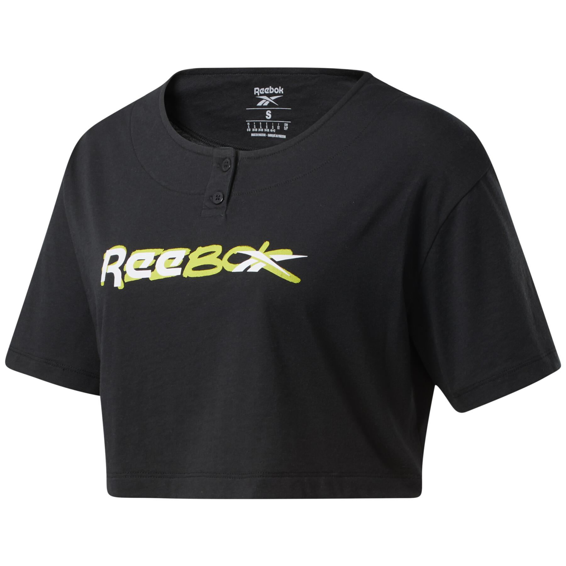 

Футболка женская Reebok GR9454 черная S, Черный, GR9454