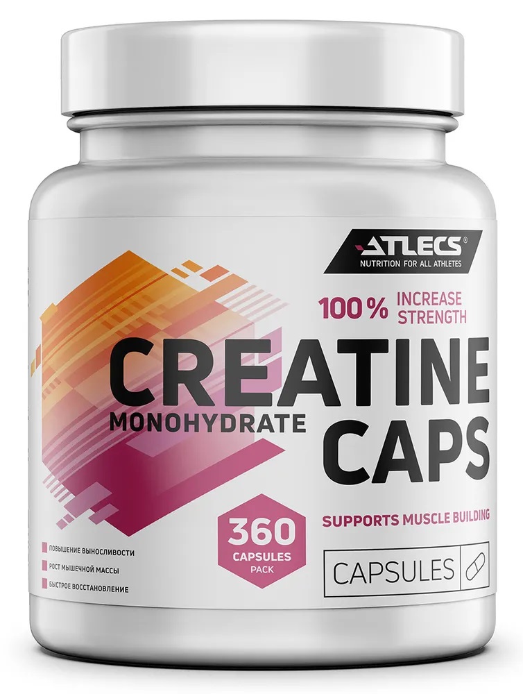 

Atlecs Creatine Monohydrate, 360 капс. (360 капсул), Creatine Monohydrate