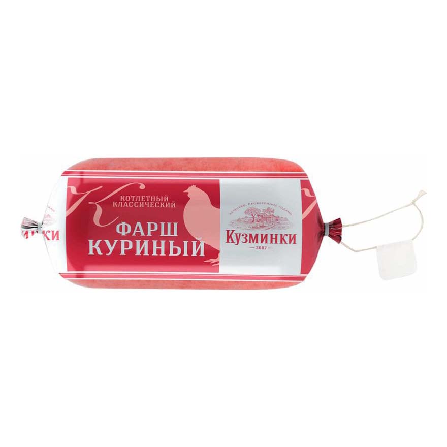 

Фарш куриный Кузминки Классический котлетный замороженный 700 г